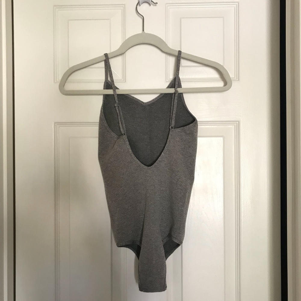 Free People Grey Bodysuit